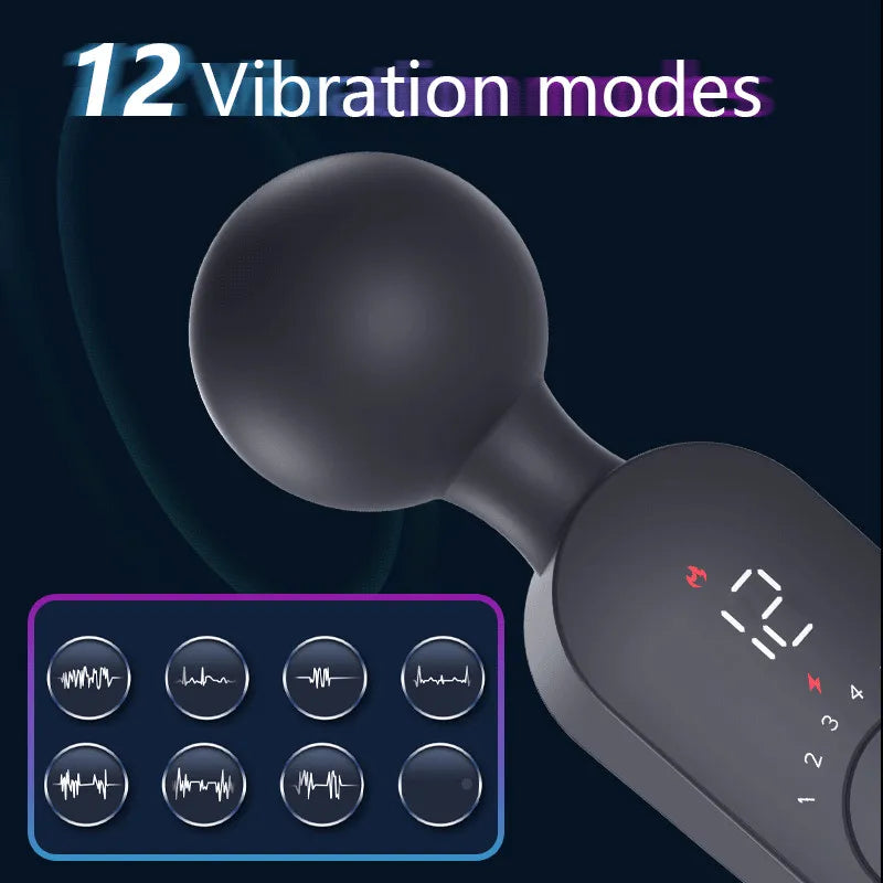 72-Speed Ares-AV Vibrator Female Second Tide Vagina Clitoris G-spot KWD Stimulator Heated Masturbation Device Sex  for Women