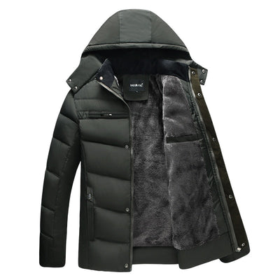 Parka Men Coats  Winter Jacket Men Thicken Hooded Waterproof Outwear Warm Coat Fathers' Clothing Casual Men's Overcoat