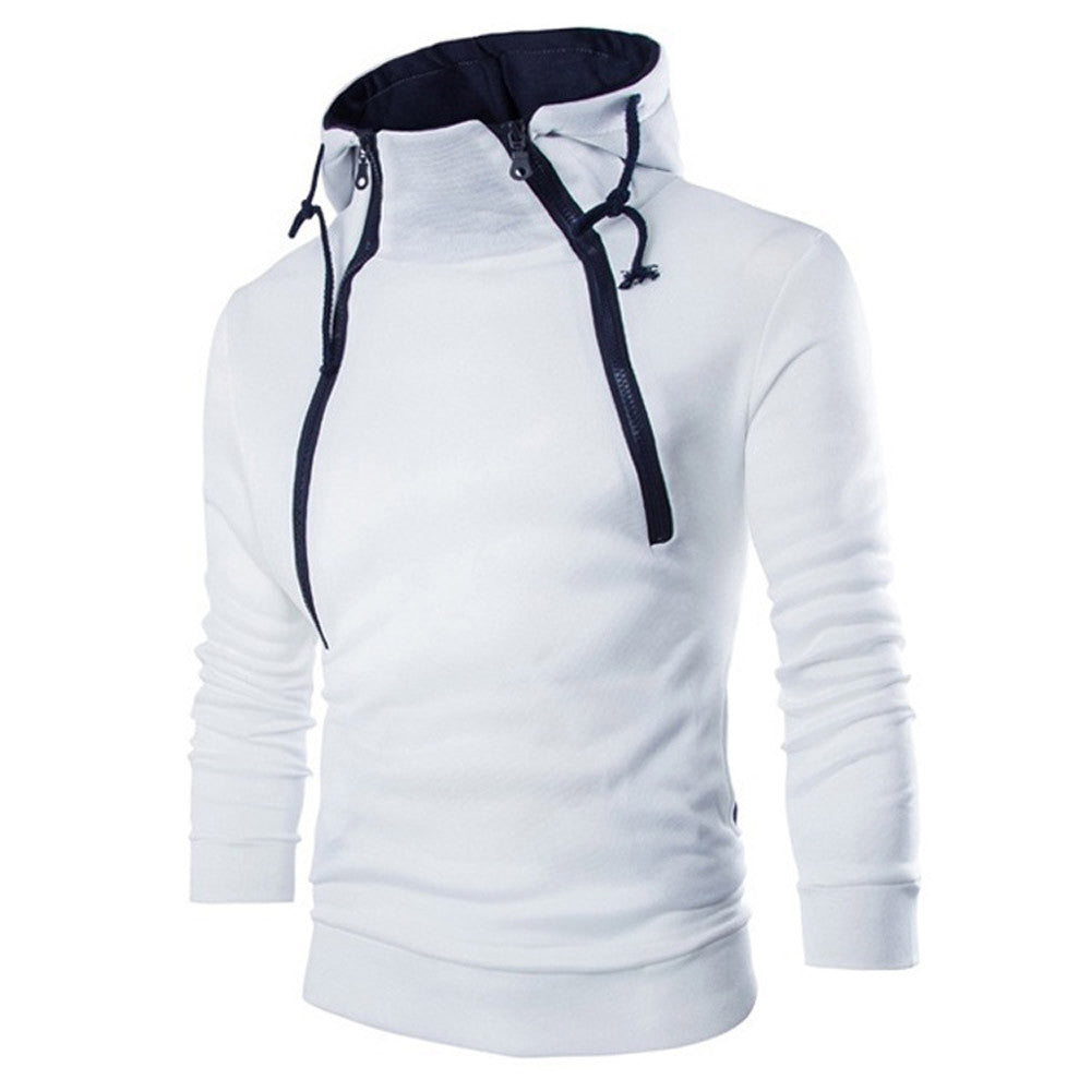 Men Regular Solid Polyester Standard Full Sleeve Hooded Sweatshirt