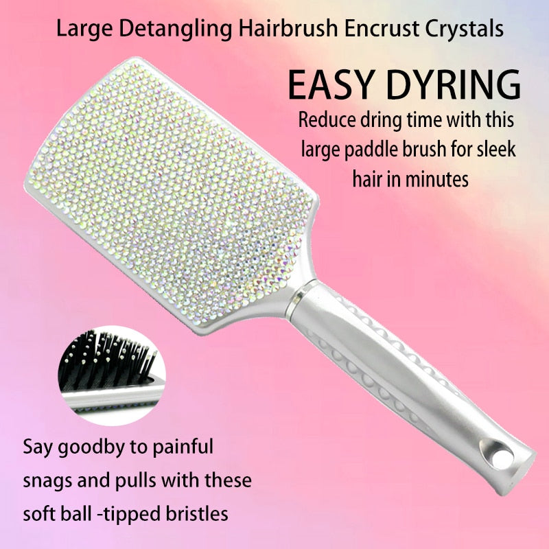 Crystal Hair Flat iron Bling Hair Dryer Rhinestone Wig Brush  Crystal Hot tools Hair Boutique