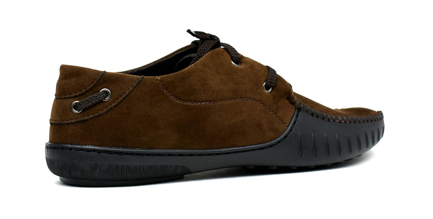 Block Brown Lace Loafers
