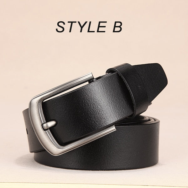 [DWTS]belt male leather belt men genuine leather strap luxury pin buckle casual men belt ancy vintage jeans high quality