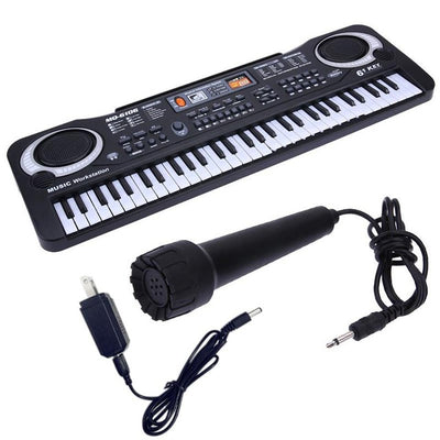 61 Keys Digital Music Electronic Keyboard Key Board Electric Piano Children Gift US Plug Educational Toy Musical Instrument