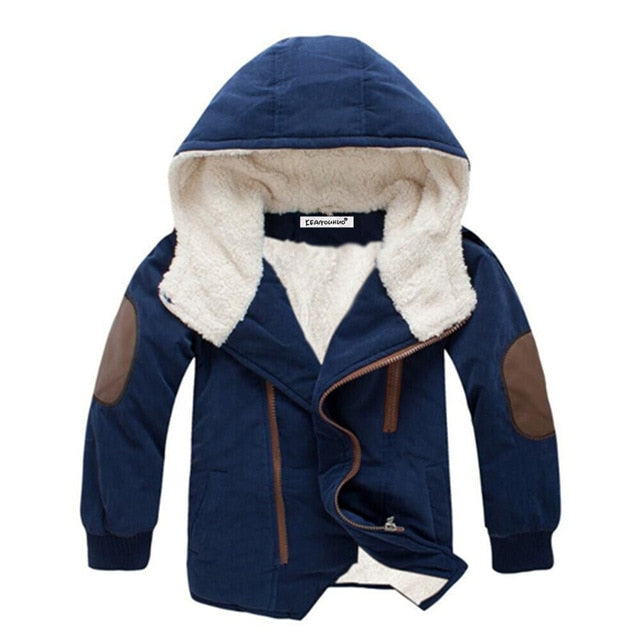 Boys Blue winter coats & Jacket kids Zipper jackets Boys thick Winter jacket high quality Boy Winter Coat kids clothes