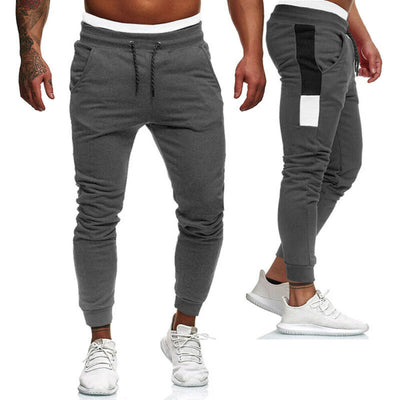 New Men's Sports Pants Sweatpants Mens Slim Fit Tracksuit Sport Gym Sweat Pants Trousers Casual Long Pants Black Grey Red