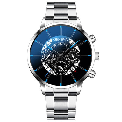 Fashion Mens Watch Quartz Classic Black Wristwatch Steel Belt Luxury Calendar Business Watch Herren Uhren Gifts for Men