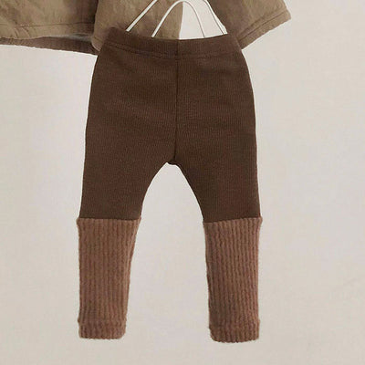 MILANCEL  baby legging  thicken legging for girls patchwork Korean baby boys pants