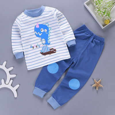 Unisex 6M-4T Baby Boy Girl pajamas Suit Long Sleeve Cotton Tops+Pants Pjs Clothes Set Autumn Winter Soft Sleepwear Outfit Suits