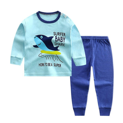 Unisex 6M-4T Baby Boy Girl pajamas Suit Long Sleeve Cotton Tops+Pants Pjs Clothes Set Autumn Winter Soft Sleepwear Outfit Suits