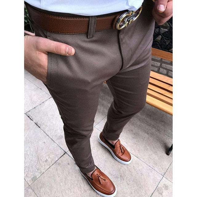 New Fashion Men's Slim Fit Business Formal Pants