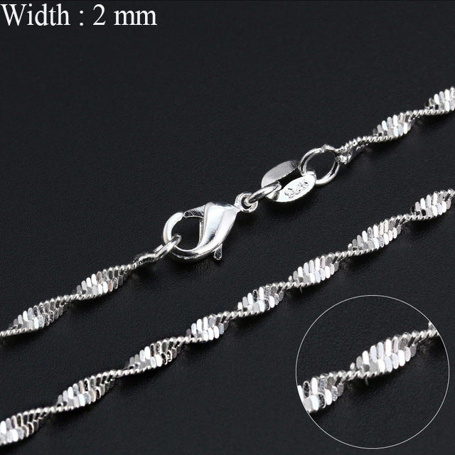 Gold Silver Figaro Link Twist Curb Snake Necklace for Men Women Pendant Accessories Lots Wholesale 16-30 Inches