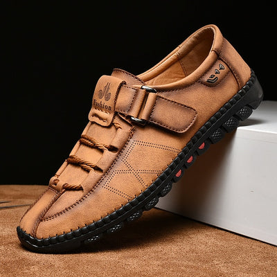 Brand New Comfortable Casual Leather Shoes Men Loafers Waterproof Split Leather Men Shoes Flats Hot Sale Moccasins Shoes Plus Sz