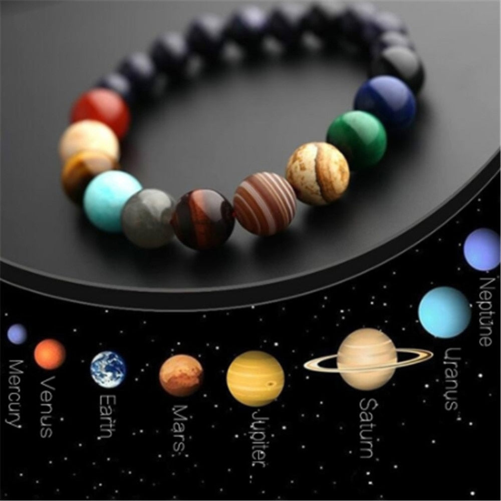 2020 Eight Planets Bead Bracelet Men Natural Stone Universe Yoga Solar Chakra Bracelet for Women Men Jewelry Gifts Drop Shipping