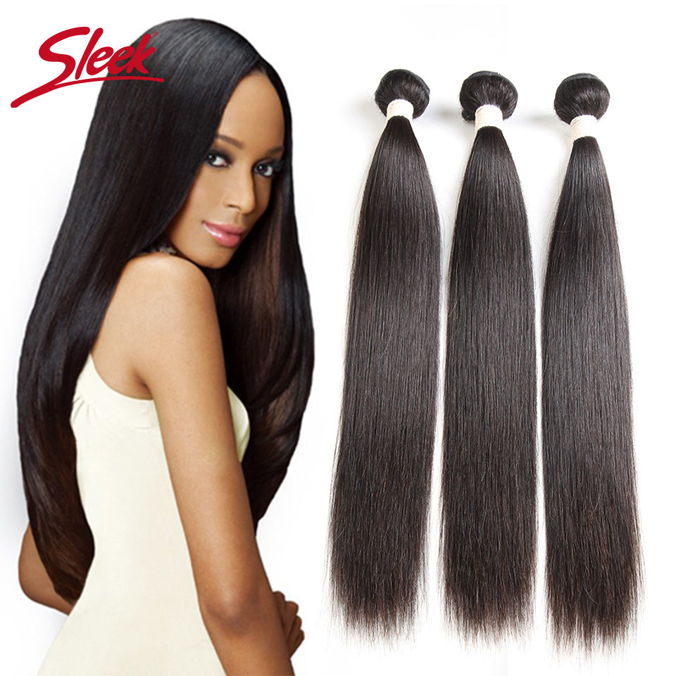 Sleek Peruvian Straight Hair Weave Bundles 8 To 30 Inches Natural Color Hair Extension Remy Human Hair Bundles Free Shipping