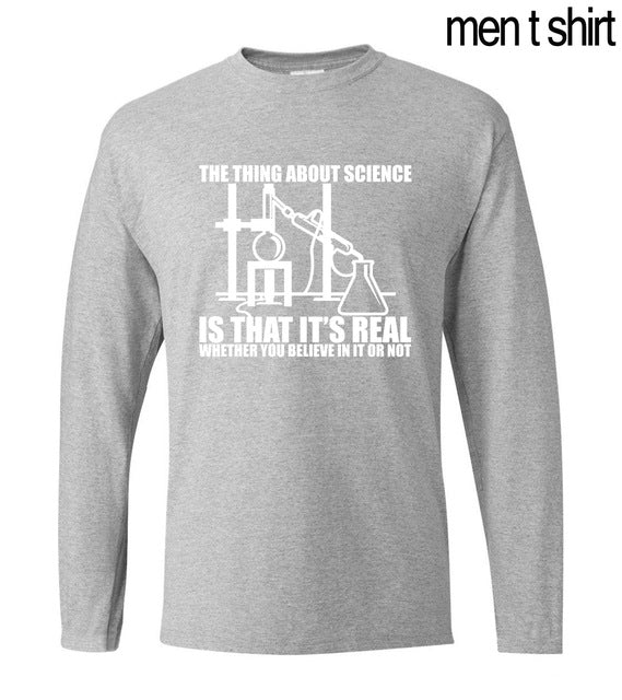 Adult Chemistry Science men's long sleeve T-shirts 2020 new spring   cotton high quality comfortable fashion men top tees