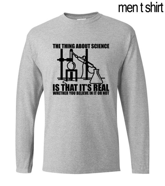 Adult Chemistry Science men's long sleeve T-shirts 2020 new spring   cotton high quality comfortable fashion men top tees