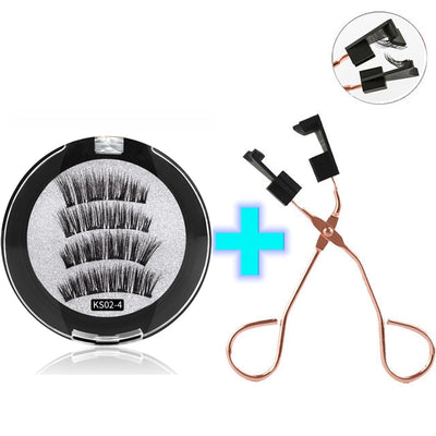 3D magnetic eyelashes With 3/4 Magnets handmade makeup Mink eyelashes extended false eyelashes Reusable false eyelashes