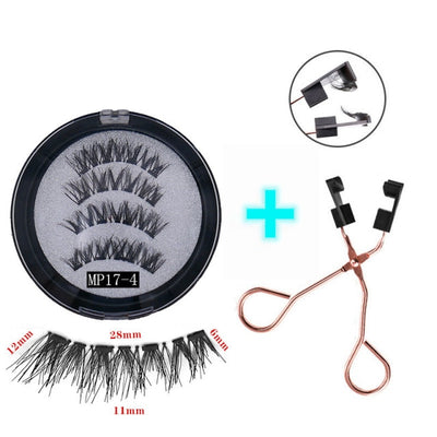 3D magnetic eyelashes With 3/4 Magnets handmade makeup Mink eyelashes extended false eyelashes Reusable false eyelashes