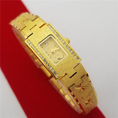 24K Thick Plated Table Decorations Alluvial Gold Watch Trend The New 2021 women watches luxury Titanium  Buckle