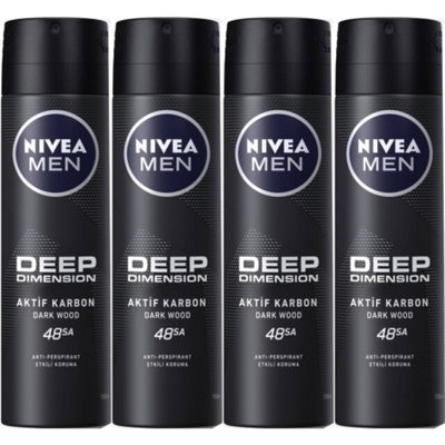 Nivea Men Deep Dimension Active Carbon Dark Wood Antiperspirant Deodorant 150 ML