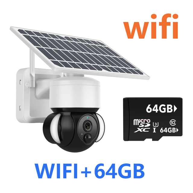 SHIWOJIA Solar Camera 4G SIM /Wifi Outdoor Wireless Cctv Cloud H265 Solar Power Garden Lights Security Surveillance Battery Cam