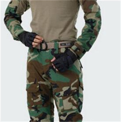 Camouflage Military Tactical Pants Army Military Uniform Trousers Airsoft Paintball Combat Cargo Pants With Knee Pads