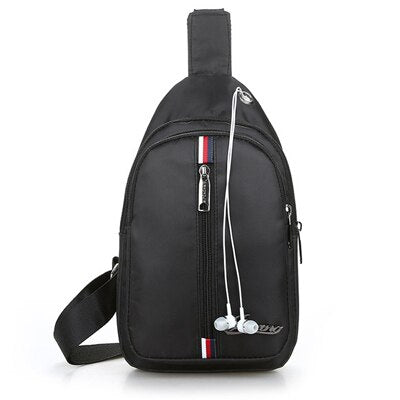 Vintage Oxford Chest Bags Large Capacity Men Bags Multifunctional Chest Pack Crossbody Sling Bags