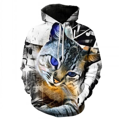 Autumn Winter Fashion Lion Ancient Digital Printing Men Hooded Hoodies Cap Windbreaker Jacket 3d Sweatshirts