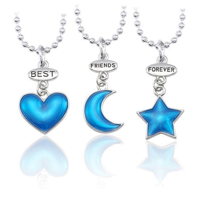 Best Friend Necklace Women Crystal Heart Tai Chi Crown Best Friends Forever Necklaces Pendants Friendship BFF Jewelry Collier