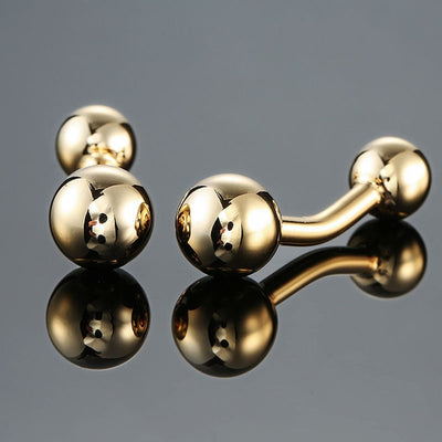Factory direct sales wholesale French shirt cuff Cufflink button gold silver men fashion brand double leather Cufflinks
