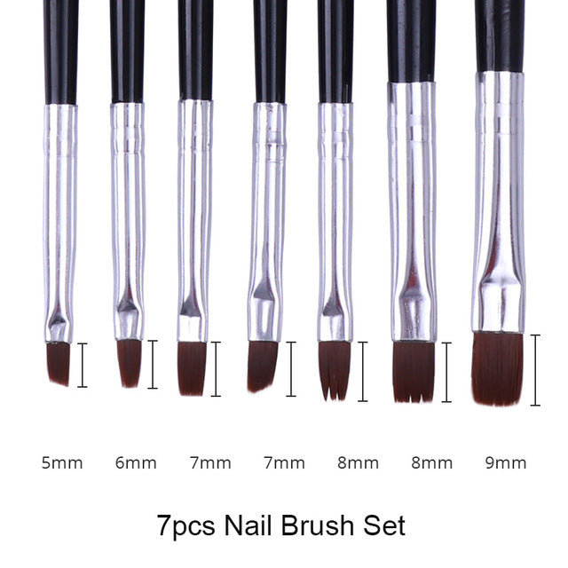 NICOLE DIARY UV Gel Brush Liner Painting Pen Acrylic Drawing Brush for Nails Gradient Rhinestone Handle Manicure Nail Art